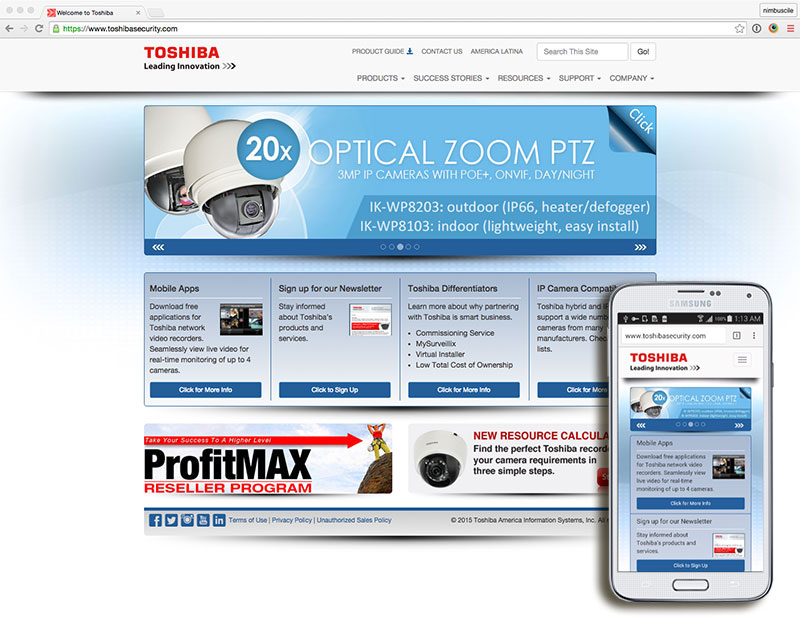Toshiba Security Website